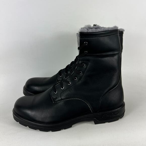Blundstone 1465 Men's 11 Triple Black Leather Lace Up Ankle Winter Thermal Boots - Picture 5 of 12